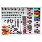 SERVANTE D'ATELIER KRAFTMULLER KM-9/7 ROUGE 296 OUTILS – Image 6