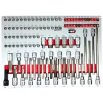 SERVANTE D'ATELIER KRAFTMULLER KM-9/7 ROUGE 296 OUTILS – Image 7