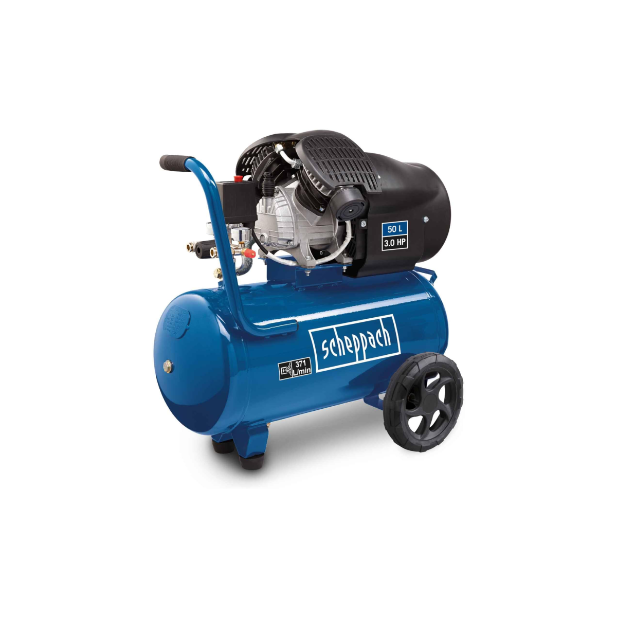 Scheppach HC53DC – Compresseur d’Air 50L, 3 CV, 10 Bar, Double Cylindre Scheppach HC53DC – Compresseur d’Air 50L, 3 CV, 10 Bar, Double Cylindre – Image 1